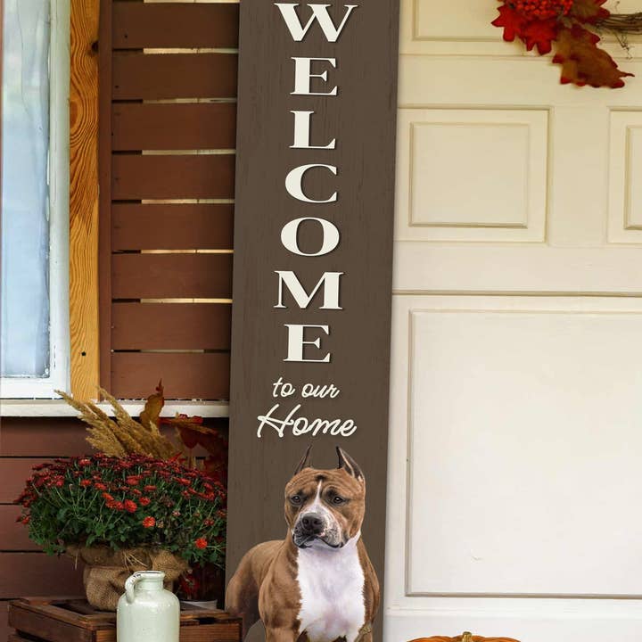 E&S Pets - Wholesale Outdoor Sign - Pit Bull Welcome sign5