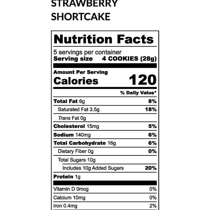 Fancypants Baking Co. - Wholesale Cookie - Strawberry Shortcake I Premium Snack I 12 Pack I 5 OZ