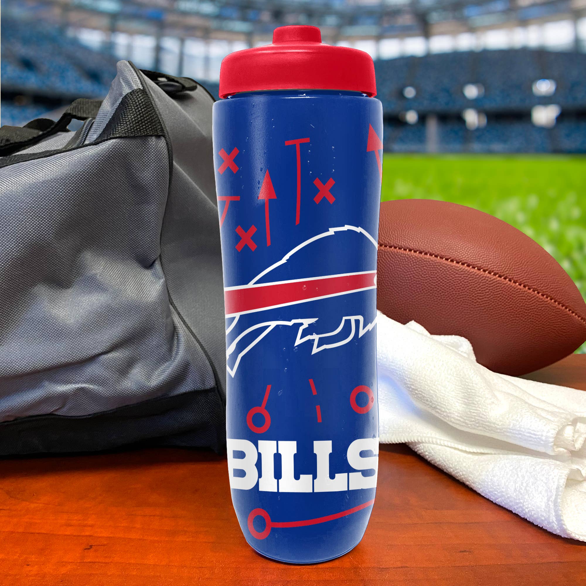 Party Animal, Inc. - Wholesale Water Bottle - Buffalo Bills Squeezy Water Bottle1