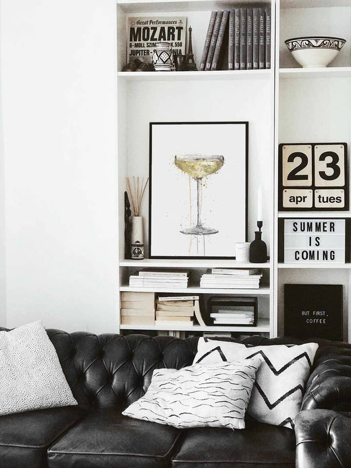 Champagne Coupe Cocktail Wandkunstdruck für den Großhandel von We Love Prints