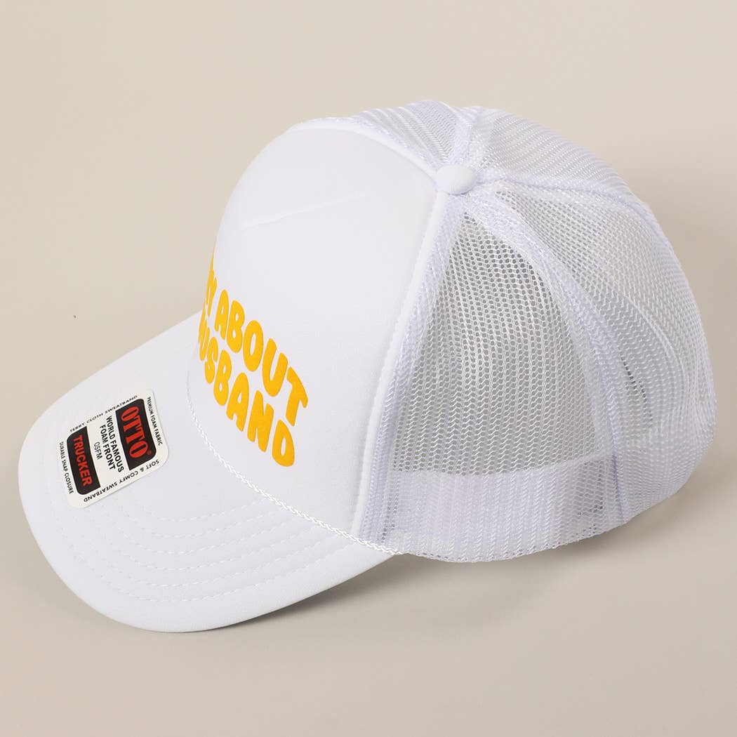 Fashion City - Wholesale Trucker Hat - Unisex - Sorry About My Wife / Husband Text Mesh Back Trucker Hat29