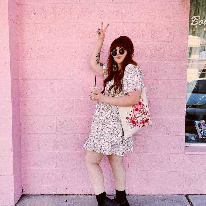 Mestiza Makes - Wholesale Tote Bag - Women's - Lovecore Skating Succubus Tote Bag1