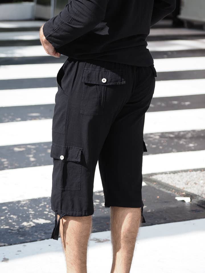 Cotton Natural - Wholesale Shorts - Men's - St. John Black Line Shorts1