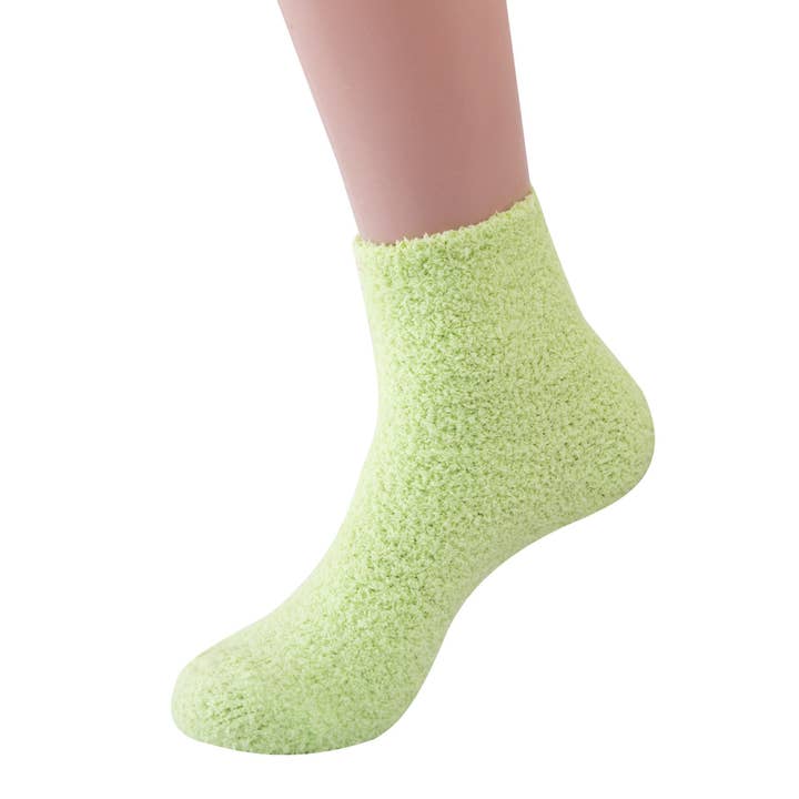 Solid Color Coral Fleece Mid-Calf Socks for wholesale by UZ Wholesale Store