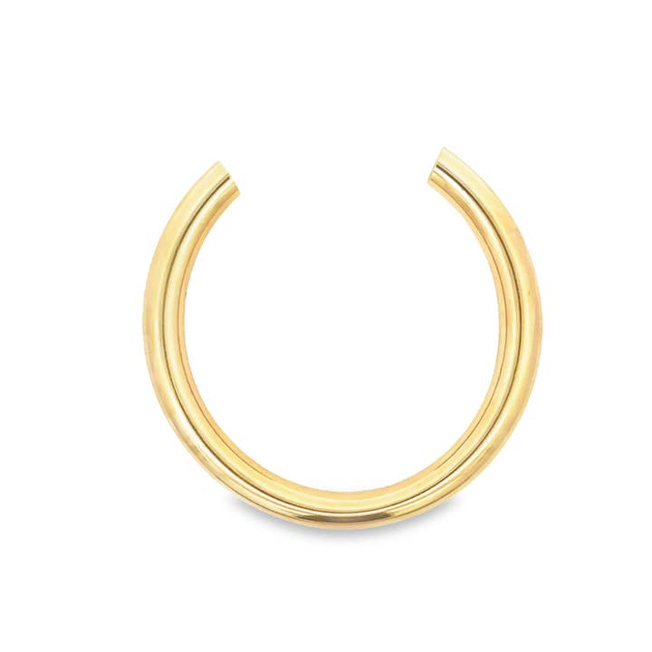 MIA Jewelry - Wholesale Cuff Bracelet - 18K Gold Filled Plain Round Bangles (B122)1