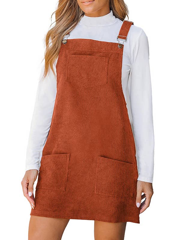 Rosa Clothing - Wholesale Overalls - Women's - vintage old-school Corduroy overalls dress
