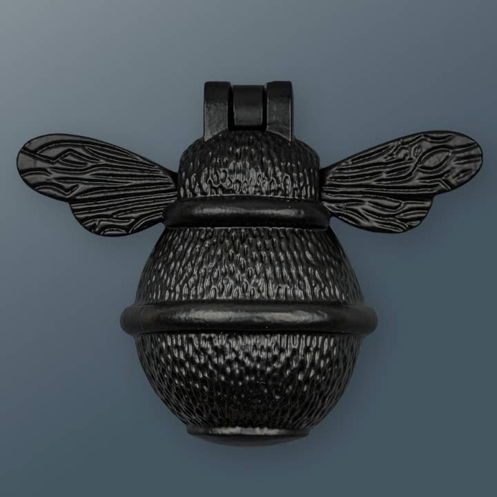 Brass bee - Vendita all'ingrosso Manopola/pomello - Battiporta a forma di ape in ottone - Finitura nera1