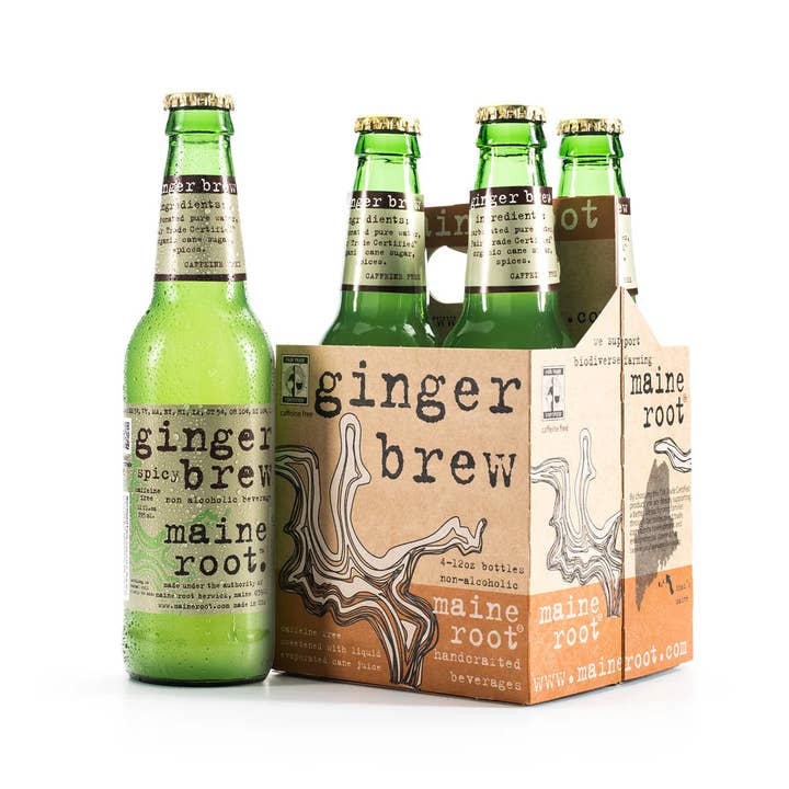 Maine Root Ginger Brew 12oz Glass (24 Pack) for wholesale by Maine Root Craft Soda