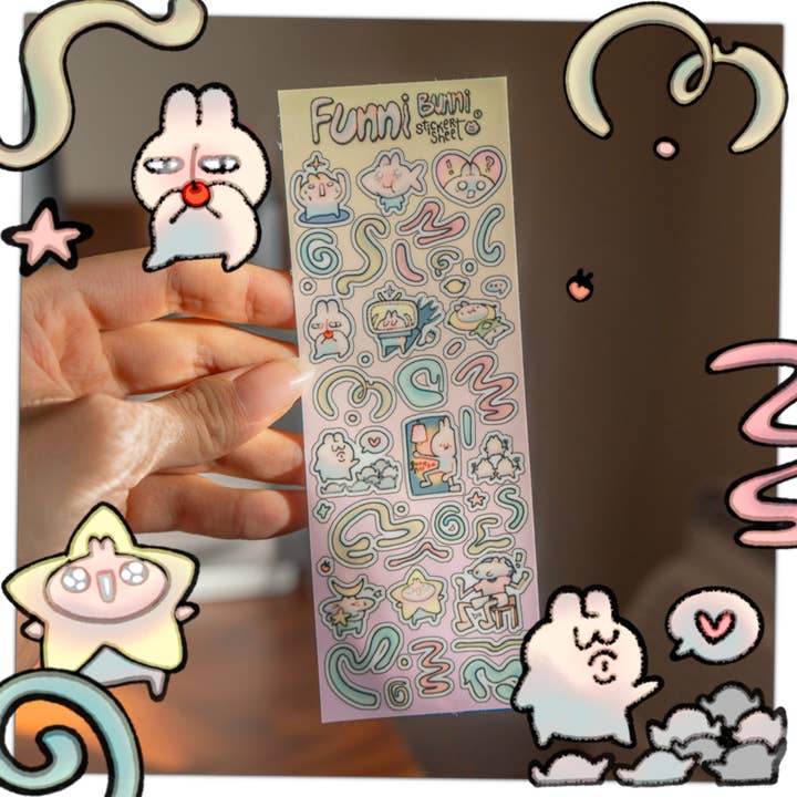 Milki Tea Studios - Wholesale Sticker - Funni Bunni 13