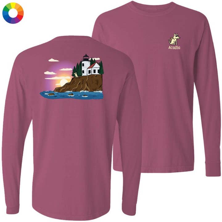 Acadia - Klassisches Langarm-T-Shirt für den Großhandel von Teddy the Dog