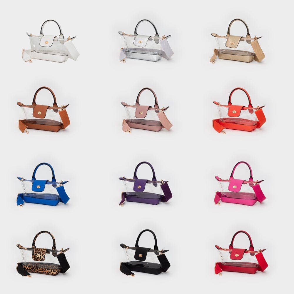 MiMi Wholesale - Vente Sacoche – femme - TG10701 Stella Mini Sac à Main/Bandoulière Transparent10