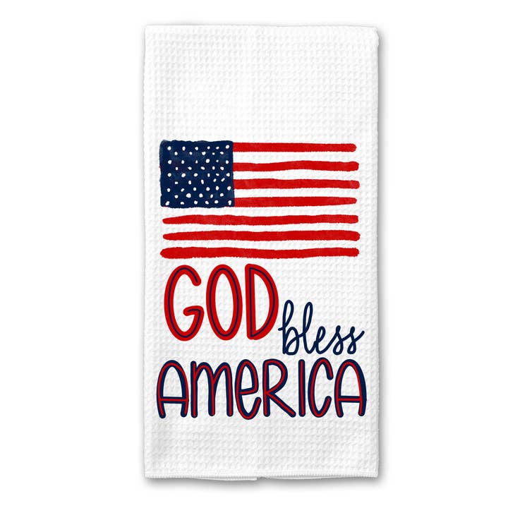 Tea Towel - God bless America for wholesale by tinted pearl DESIGNS