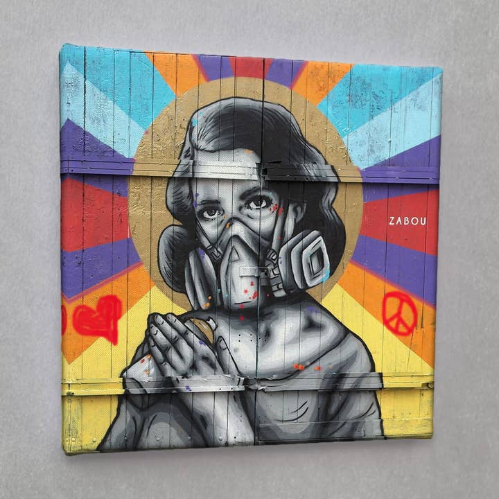 Impresión en lienzo #01362 Traffic Light «Shore» Street Art para venta al por mayor de Eicie