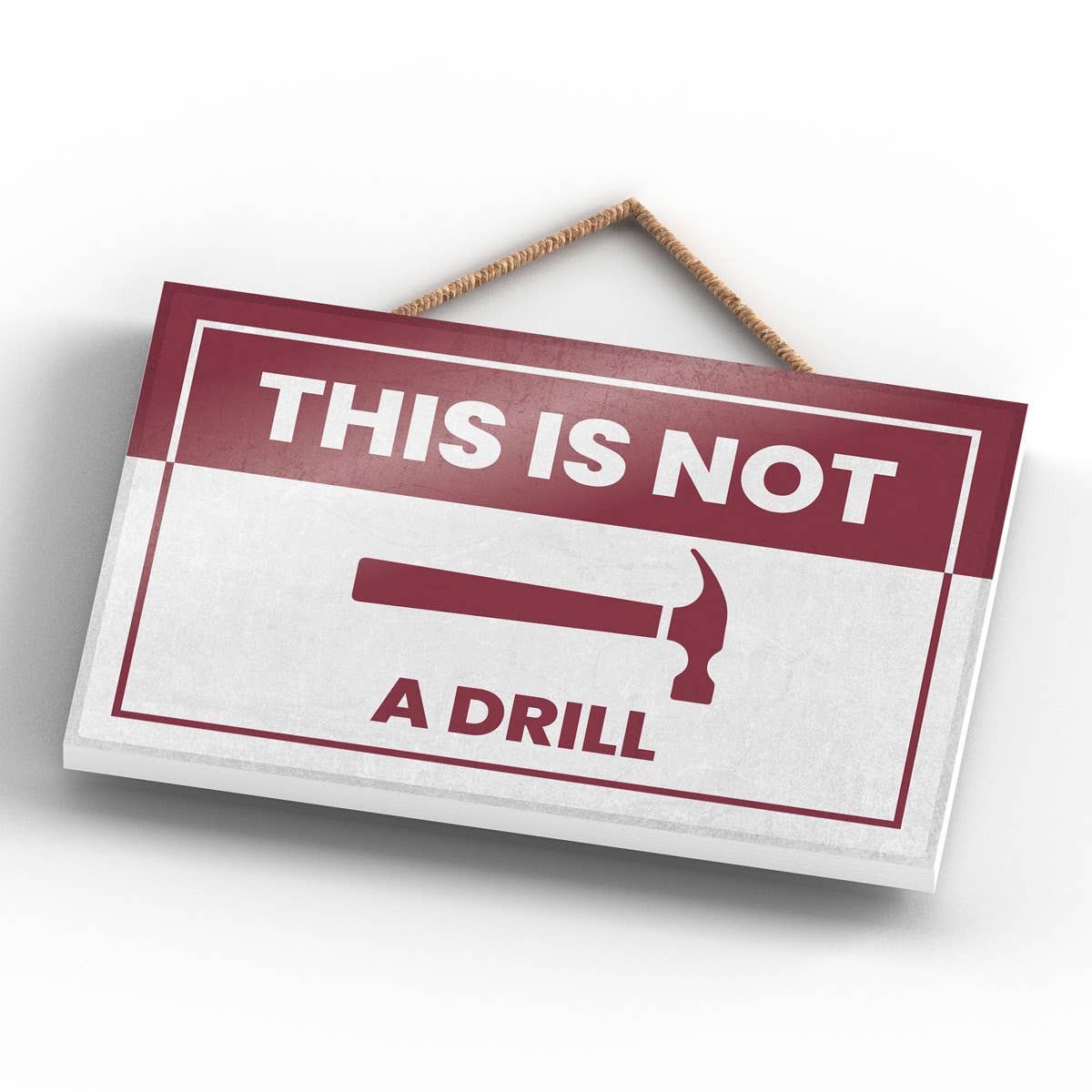 Vivid Squid Wholesale – Großhandel Schilder – Lustiges Holzschild zum Aufhängen mit der Aufschrift „This Is Not A Drill“3