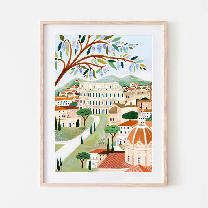 Rome, Italy Travel Art Print - Unframed for wholesale by Amber Davenport Art