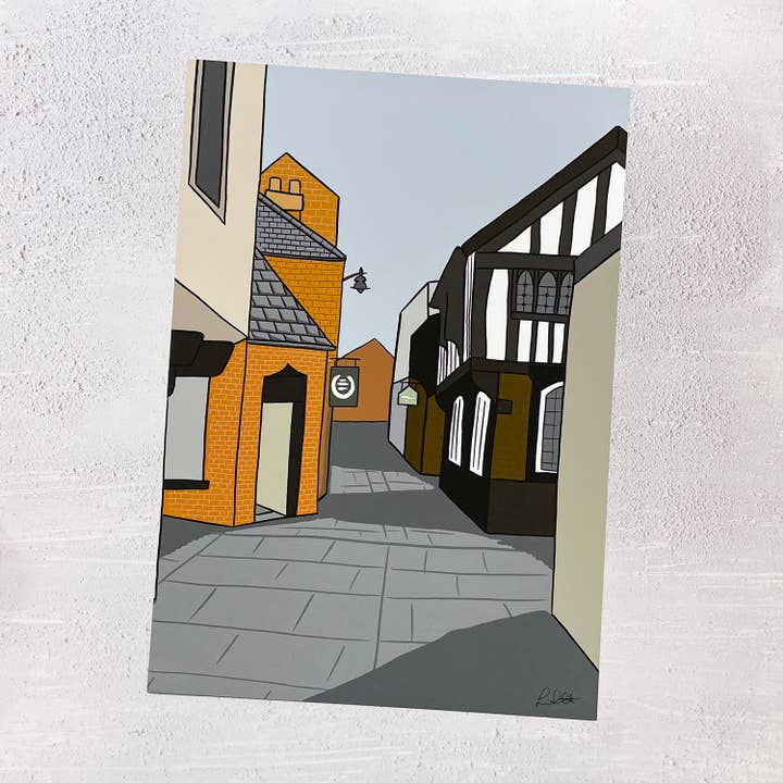The Shambles in Chesterfield Print for wholesale by Lisa Swift Illustrations