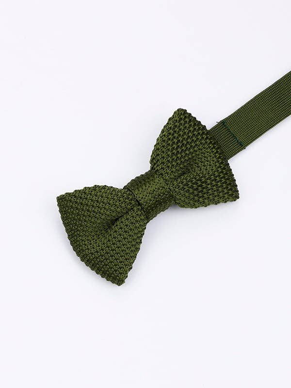 Green Bow Tie No. 2 Child in Knit "Léon" for wholesale by Unipap's