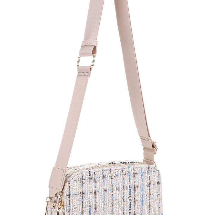 MiMi Wholesale - Wholesale Crossbody Bag - Women's - Graciela Tweed Double Zip Women's Crossbody Bag2