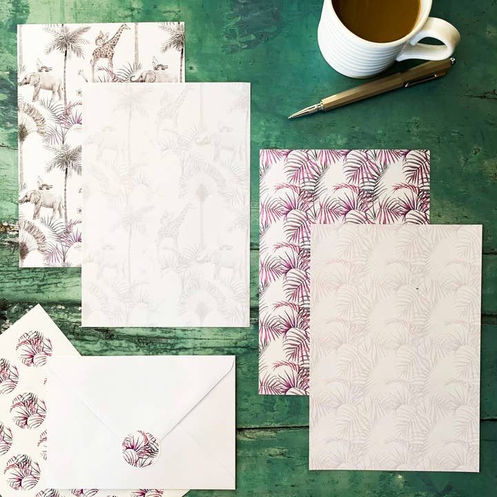 Set per scrivere lettere nella giungla per la vendita all'ingrosso da parte di Letters by Leah