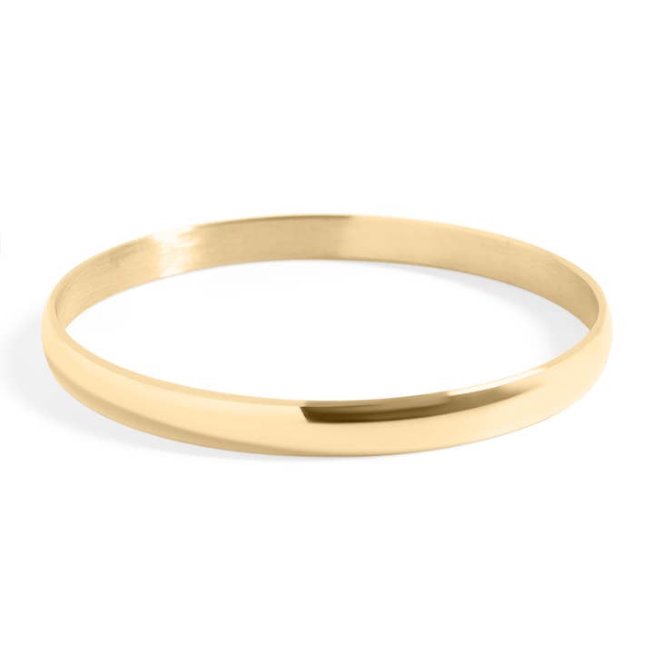 WJW - Wholesale Bangle Bracelet - 18K Gold PVD Coated Engravable Stainless Steel Bangle