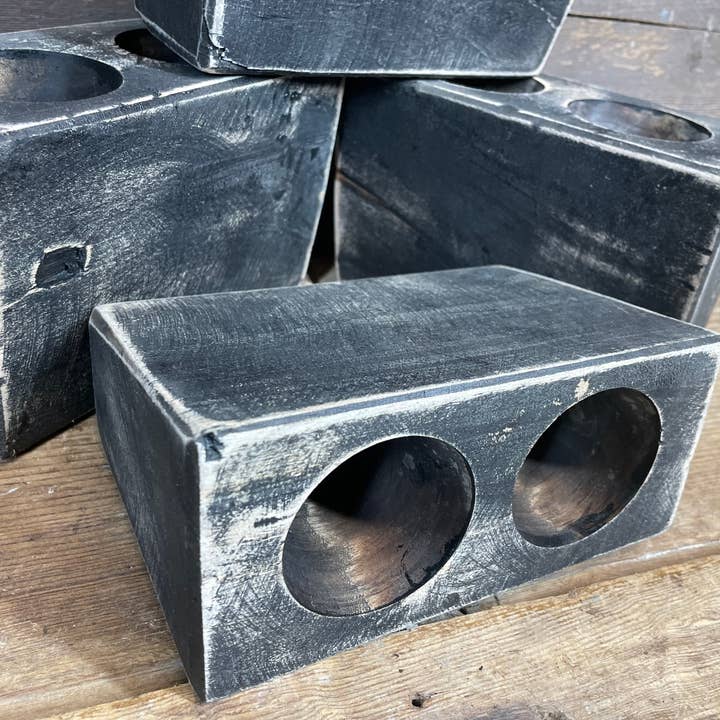 My Amigos Imports - Wholesale Candle holder - CLEARANCE-Two Hole Sugar Mold-WH5-Mold Only-2 Hole-Black-$66