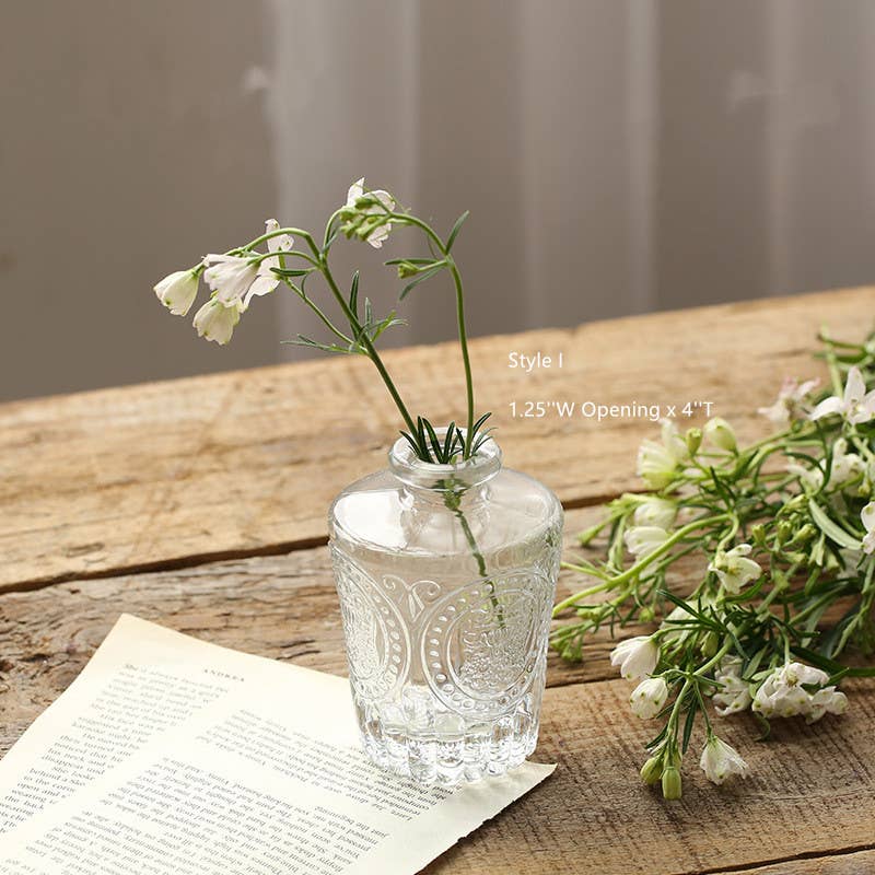 Sweet Home Deco - Wholesale Vase - Bud Vases for Centerpiece, Rustic Decorative Vases, Clear8