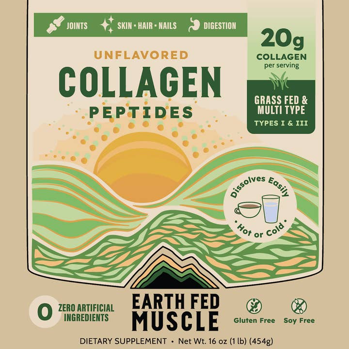 Earth Fed Muscle - Wholesale Protein/Superfood Powder - Collagen Peptides, Unflavored (formerly known as The Keystone)14