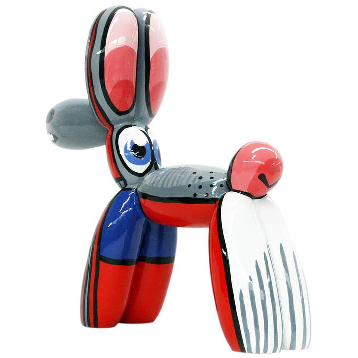 JULIARTE – wholesale Dekorativ statyett – BALLON DOG SADIDA - Handmålad konstfigur2