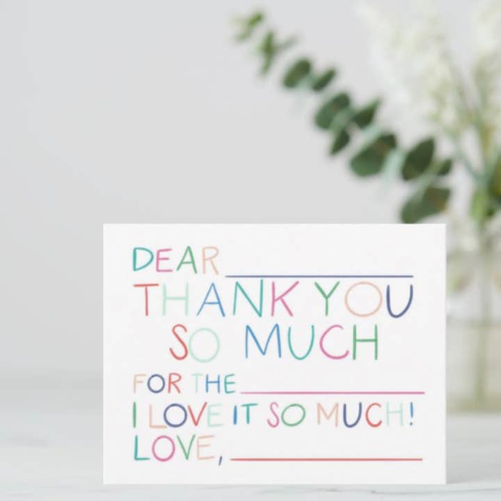 Fill in the Blank Thank You Card Set for wholesale by Ethel B Designs