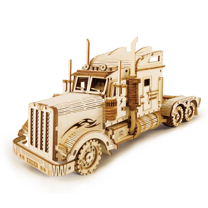 Robotime - Wholesale Puzzle - Adult - MC502 Heavy Truck ROKR Model Car Kits Wooden 3D Puzzles
