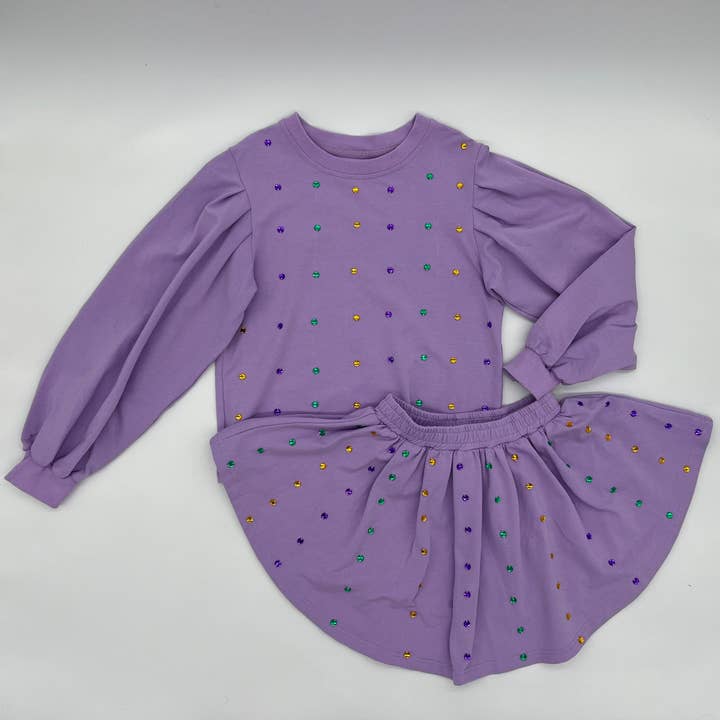 Ensemble Jupe Stoned Mardi Gras pour la vente par Blended Spirit Children’s Clothing