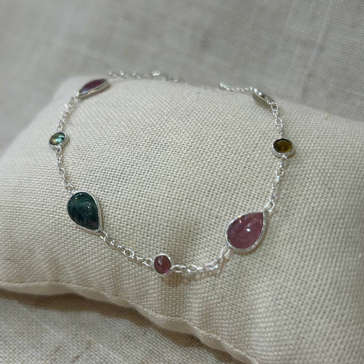 Beyond Silver Tourmaline Bracelet for wholesale by Kirsty Taylor Goldsmiths