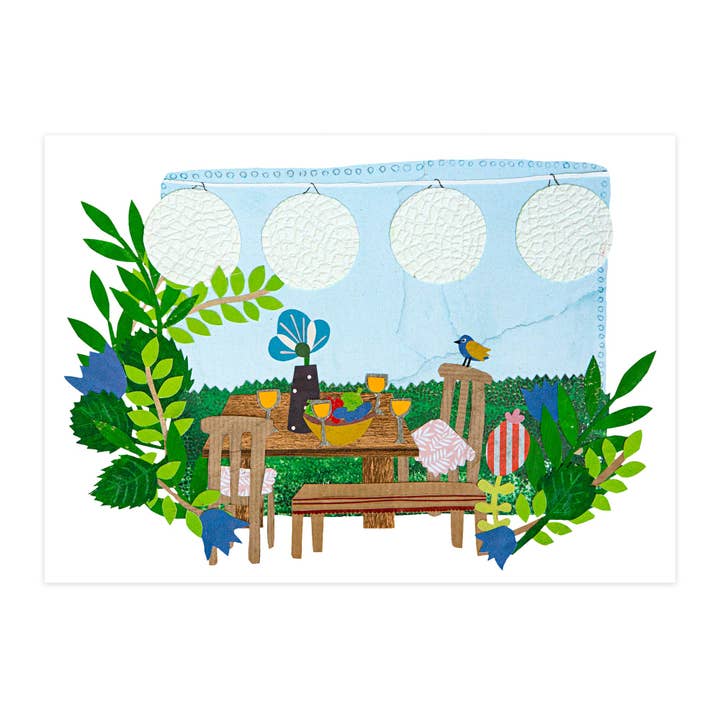 Postkort "Havefest" for engroshandel hos paruspaper. nutzfeine papeterie