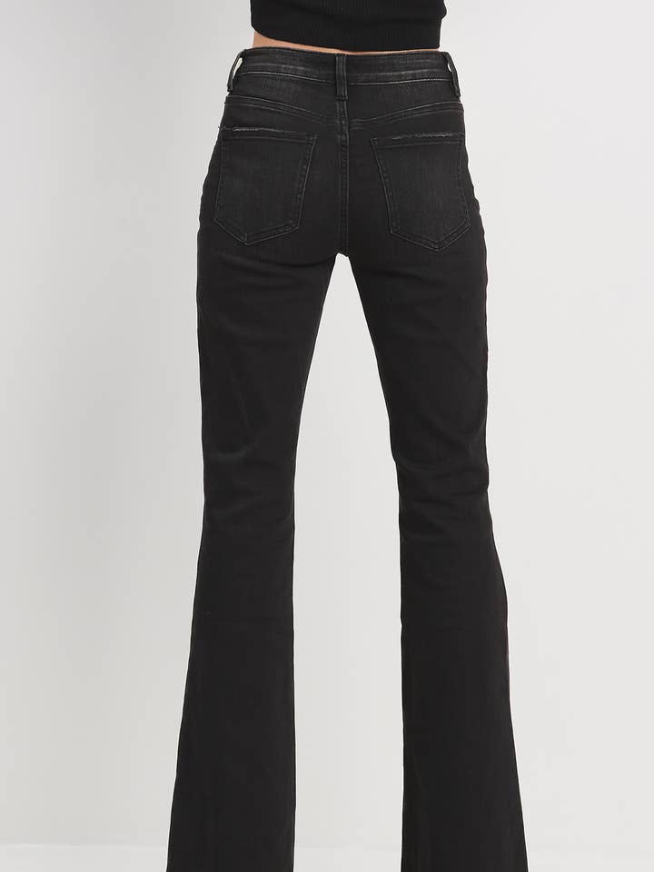 Washed Black High Rise Flare for wholesale on Faire
