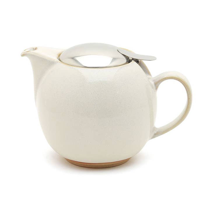 ZERO JAPAN - BEE HOUSE - ROUND TEAPOT for TWO (24 oz) - Natural White - for wholesale by ZERO JAPAN USA