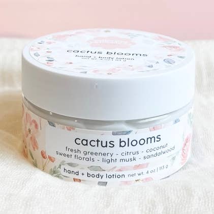 cactus blooms | shea butter lotion jar for wholesale by Collective Harmony Co