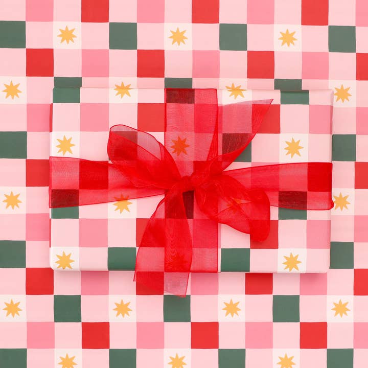 Christmas Gift Wrap - Grid for wholesale by Oh, Laura