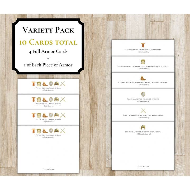 Rüstung Gottes Schreibwarenset | Christliche Schreibwaren | Religiöses Geschenk | Pastorengeschenk | Personalisierter Bibelvers S für den Großhandel von The Winsome Life Stationery