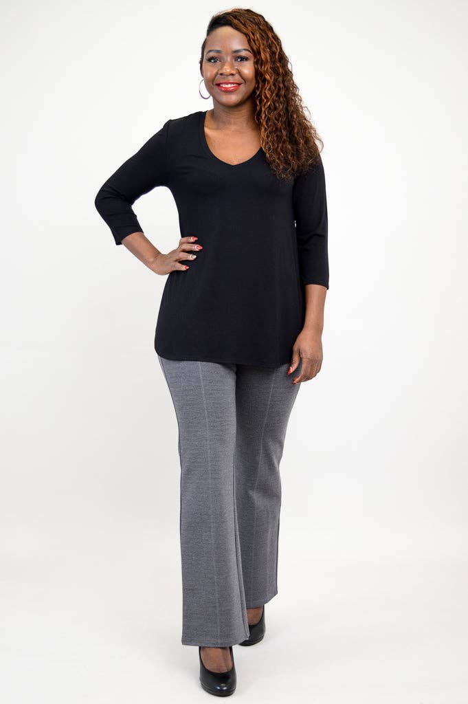 Blue Sky Clothing Co LLC - Vendita all'ingrosso Tunica - Donna - Top Jackie 3/4, Nero, Bambù1