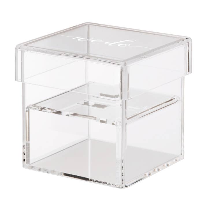 Lillian Rose - Wholesale Decorative Tabletop Object - Lillian Rose Clear Acrylic Ring Box Ring Pillow Alternative