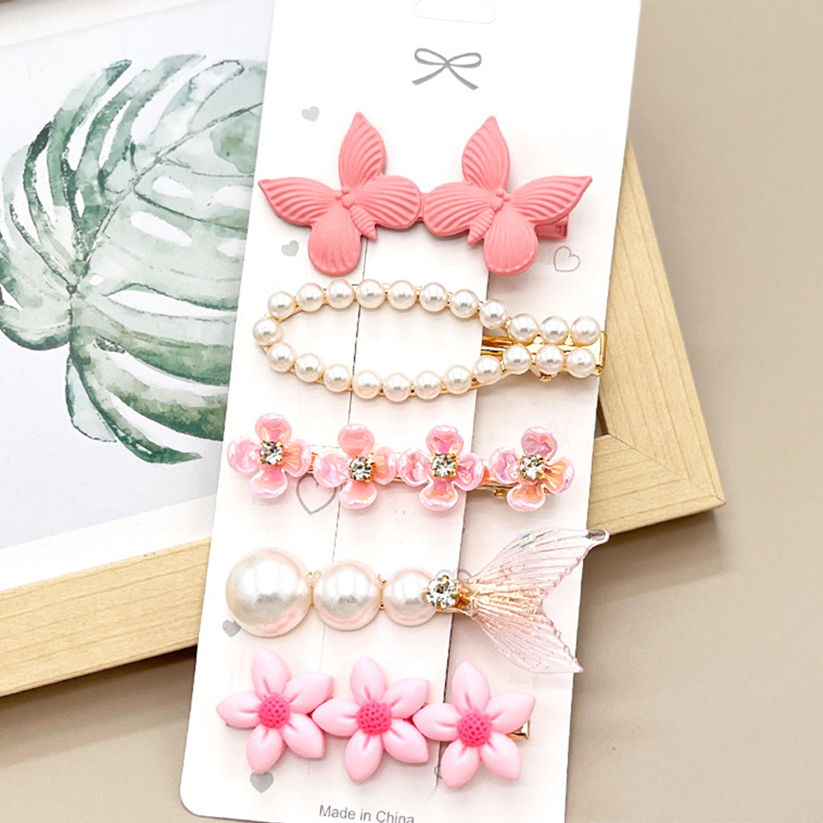 ACCITY - Wholesale Hair Clip - Women's - Rhinestone Pearl Hair Clip Set-Elegant Side Pin _CWASC0349621