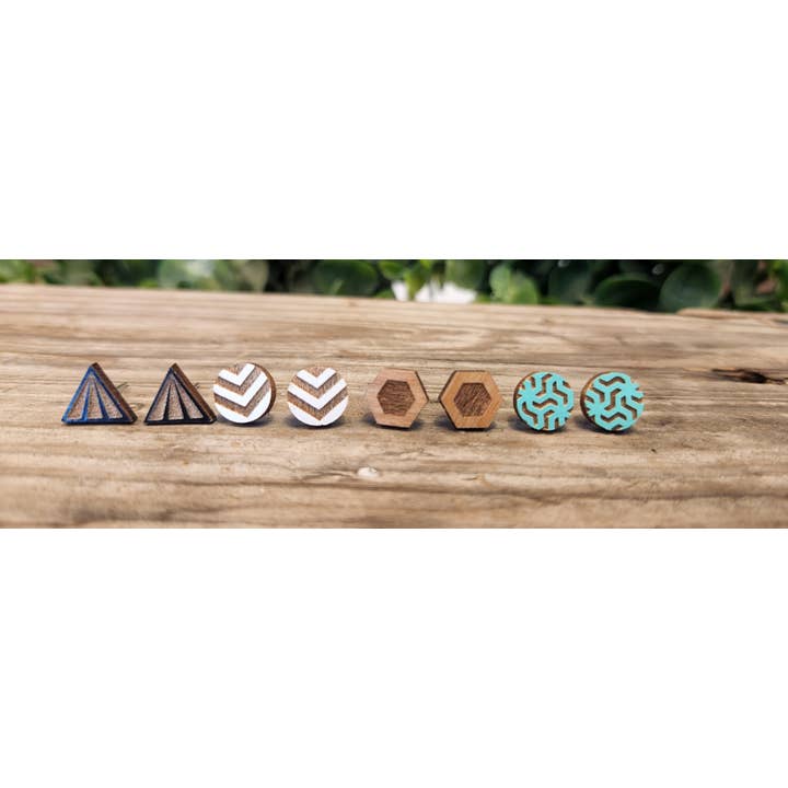 Goujons géométriques pour la vente par Rustic River Engraving