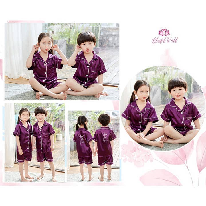 The Blissful - Wholesale Sleepwear Set - Kids - Luxury Flower Kids Pyjamas Set
