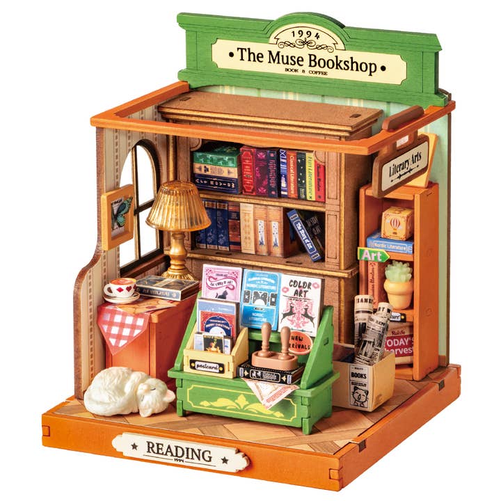 Robotime - Wholesale DIY Craft Kit - DS040 The Muse Bookshop Rolife DIY MINI House Crafts Puzzles