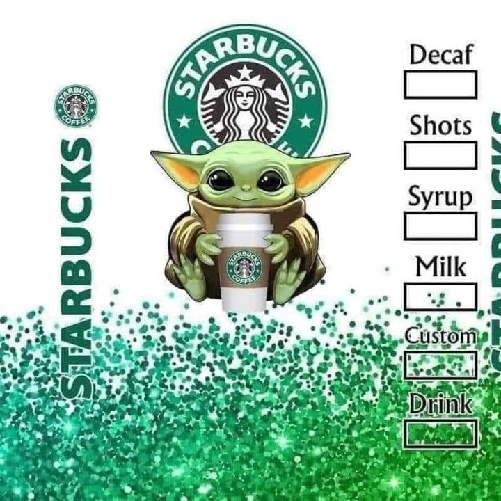 Baby Yoda Tumbler for wholesale by Redeemed Roses Crafts