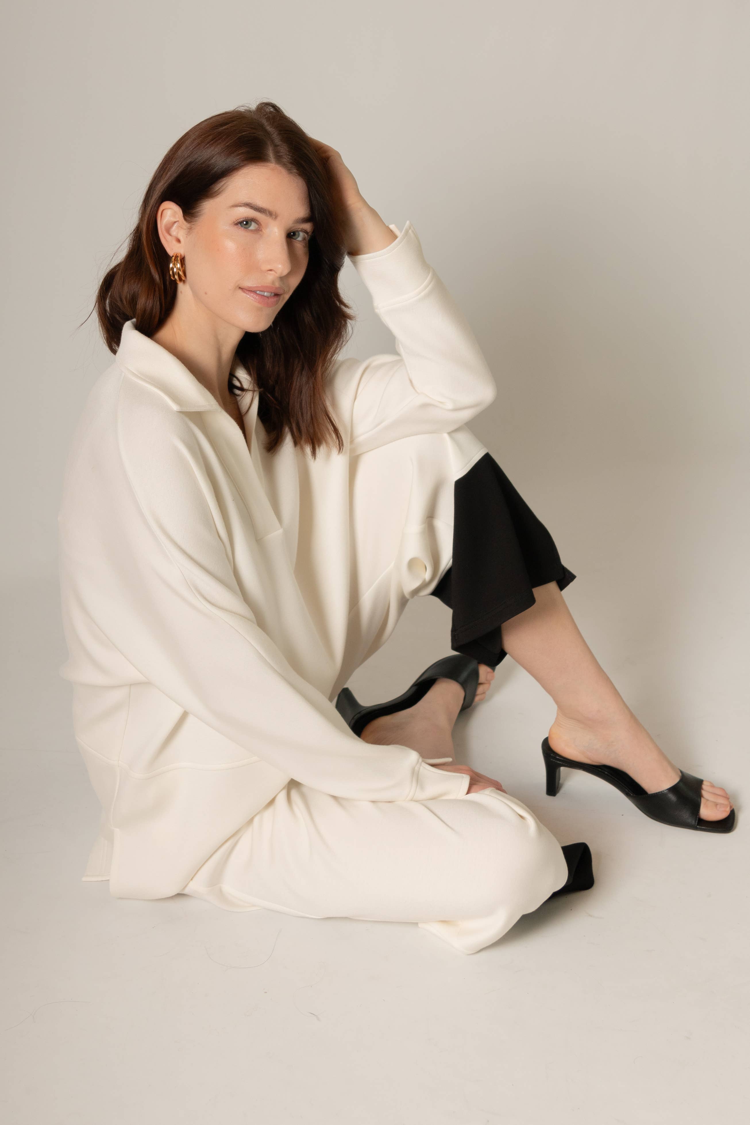 P. CILL - Wholesale T-Shirt - Women's - P. CILL Butter Modal Collared Long Sleeve Top27