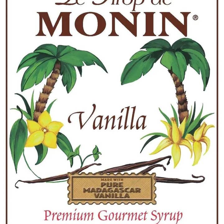 Trent Allen Gourmet Coffee - Wholesale Flavored Syrup - Monin Vanilla Syrup ( CASE OF 12 )2