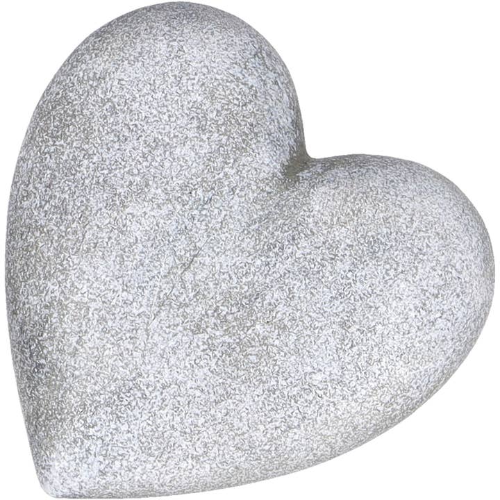 Vosteen - Wholesale Decorative Figurine - Poly Romanus Heart, D8cm, Grey