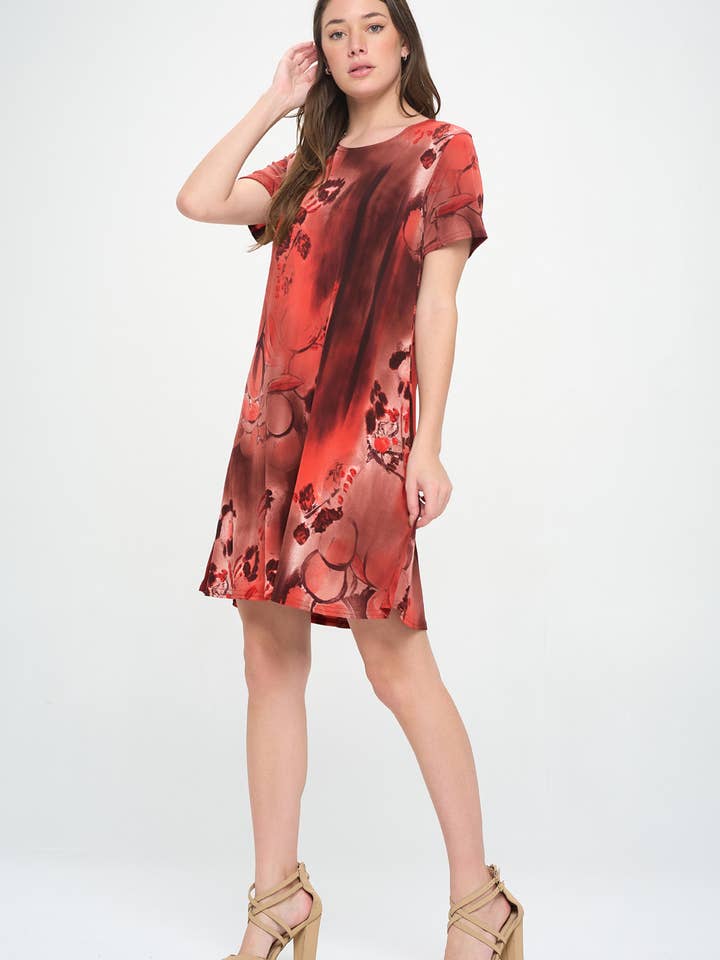 HIT Print Missy Dress-7004HT-SRP1-W337 for wholesale by Jostar