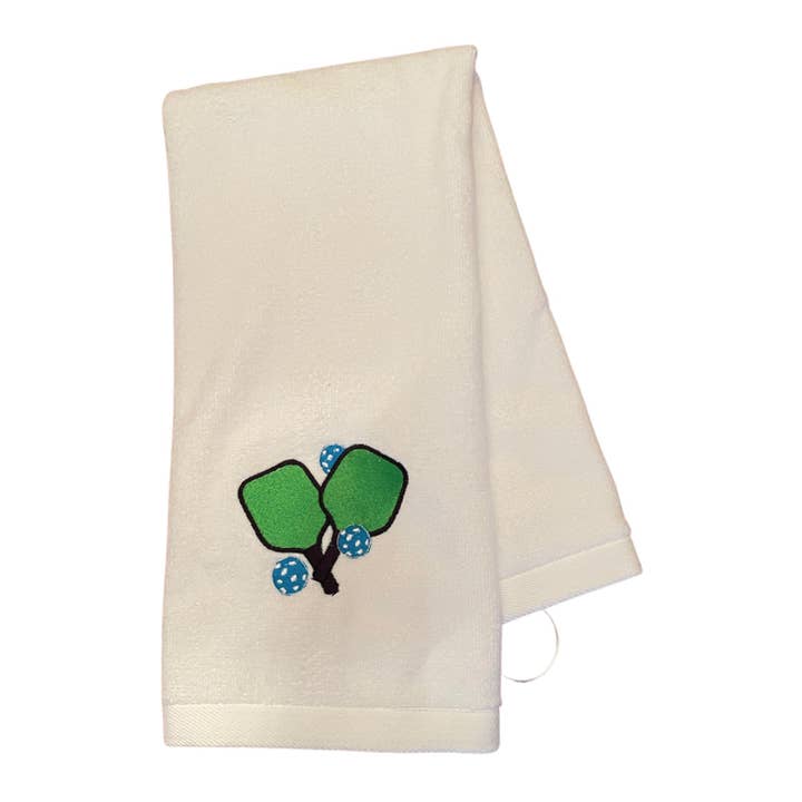 PICKLEBALL EMBROIDERED TOWEL for wholesale by Donovan Designs